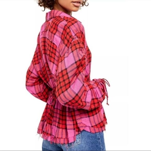 Free People ‘Pacific Dawn’ Plaid Shirt - Picture 10 of 12